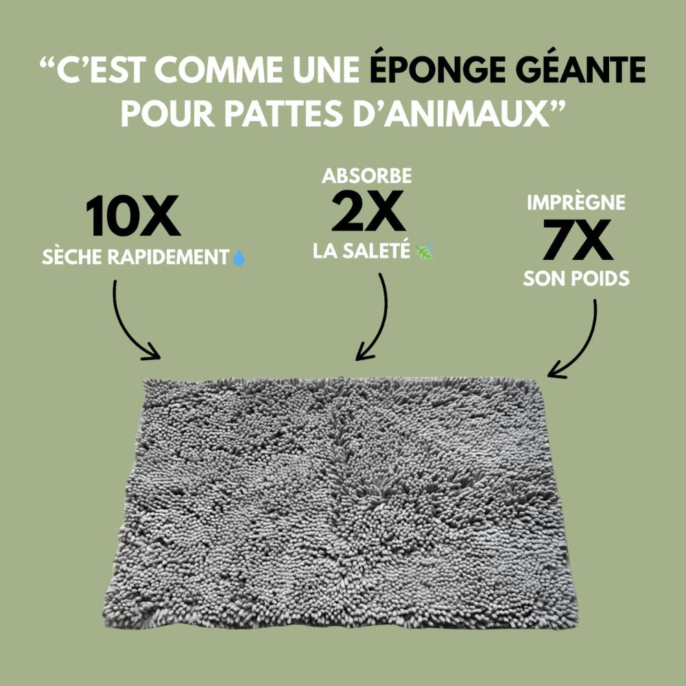 Tapis ultra-absorbant - pattes d'animaux