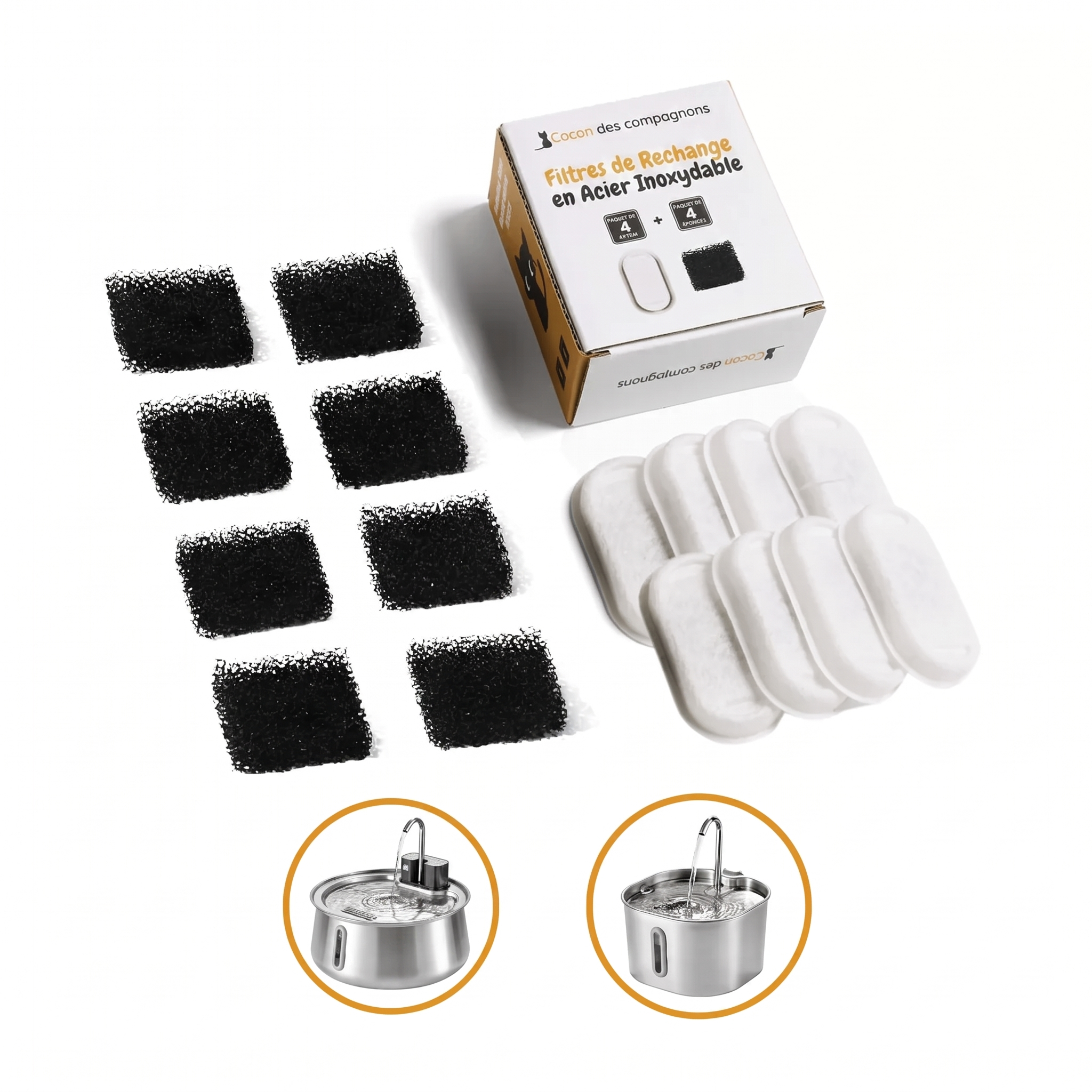 Filtre 2.0 & 2.2L Pour Fontaine à Chat