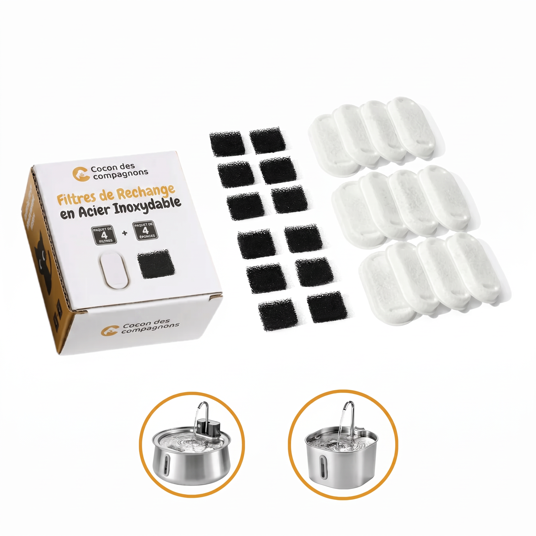 Filtre 2.0 & 2.2L Pour Fontaine à Chat