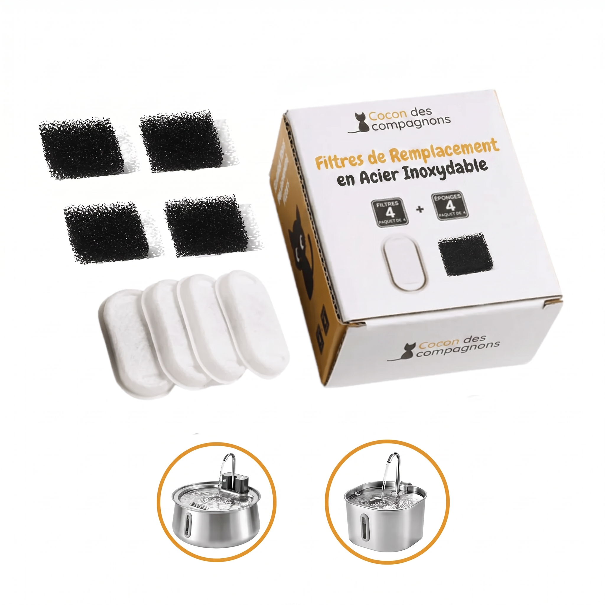 Filtre 2.0 & 2.2L Pour Fontaine à Chat
